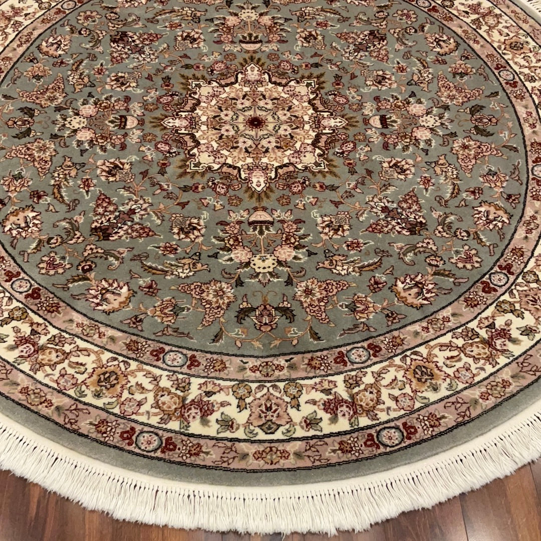 Kas Coral 4168 Blue/Sage Breeze 5'6 Round Rug