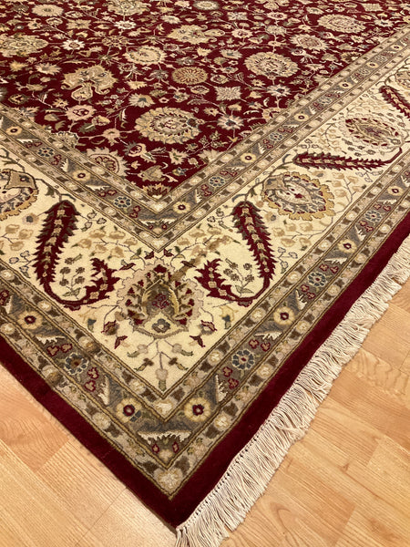 Kaoud Rugs 9.10X14.4 Rectangle BURGUNDY ANT. TABRIZ Area Rug