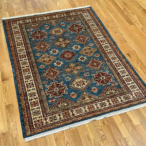 Kaoud Rugs 5X6.8 Rectangle LIGHT BLUE ANT. KAZAK Area Rug