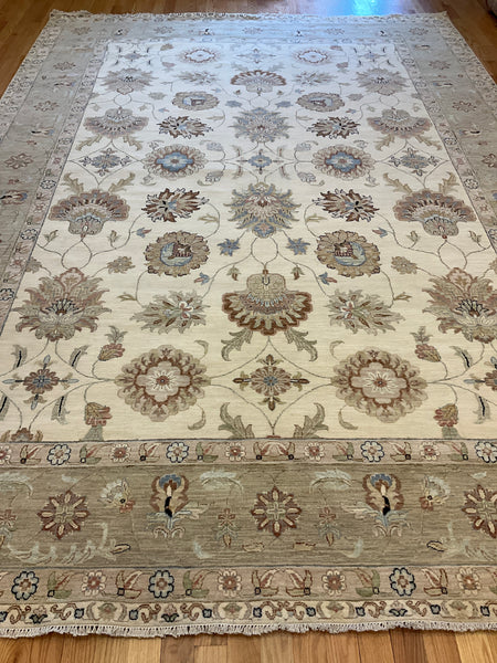 Kaoud Rugs 10X13.11 Rectangle Ivory ANT MAHAL Area Rug