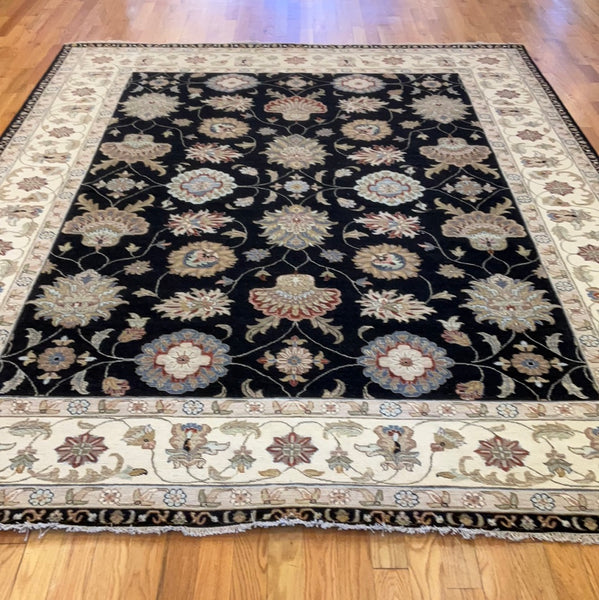 Kaoud Rugs 9.1X12.3 Rectangle Black Mahal Area Rug