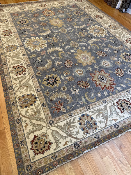 Kaoud Rugs 10.1X14.4 Rectangle Dark Grey ANT MAHAL Area Rug