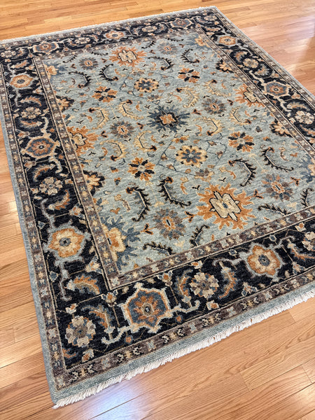 Kaoud Rugs 8.1x10.1 Rectangle LIGHT BLUE Ant. Serapi Area Rug
