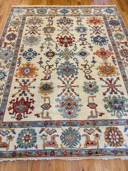 Kaoud Rugs 8.1X10.1 Rectangle Ivory OUSHAK Area Rug