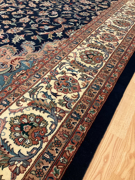 Kaoud Rugs 10.1X14.1 Rectangle NAVY NAIN Area Rug