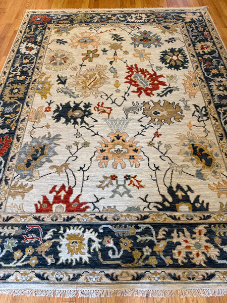 Kaoud Rugs 9X11.11 Rectangle Grey OUSHAK Area Rug