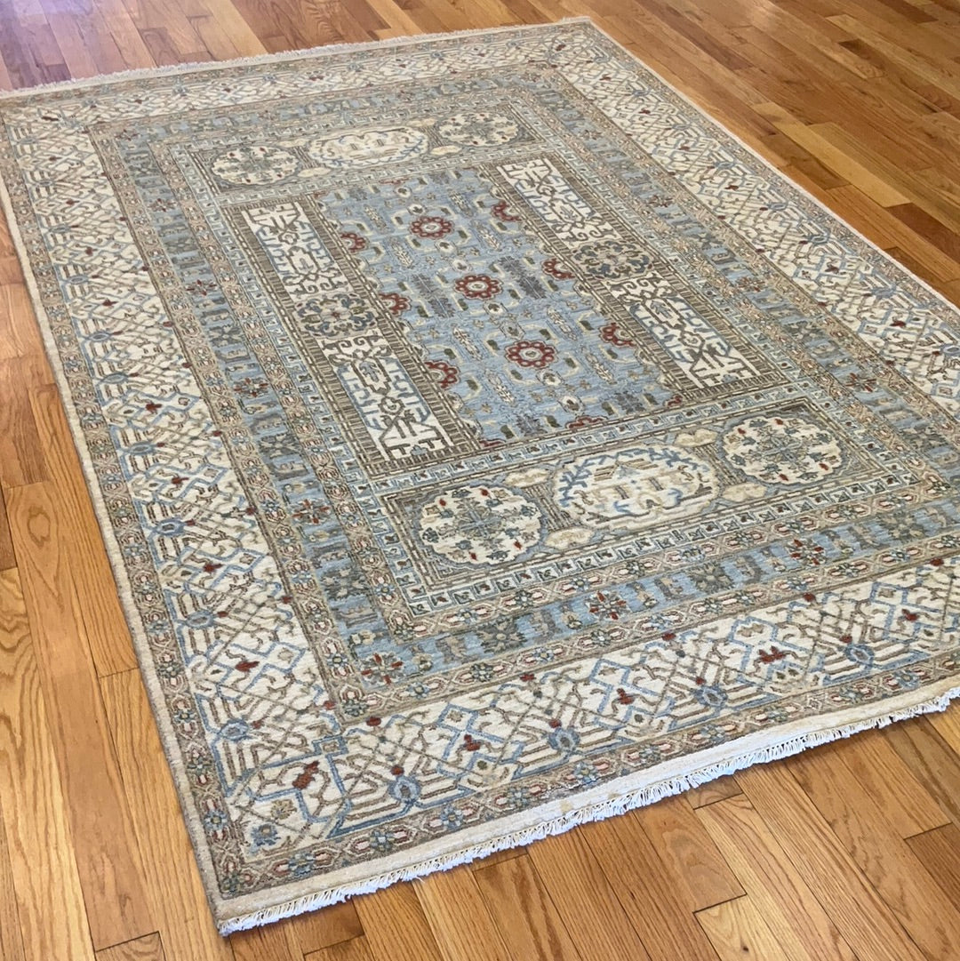 Kaoud Rugs 6.1X9.3 Rectangle Light Blue Contemp Area Rug