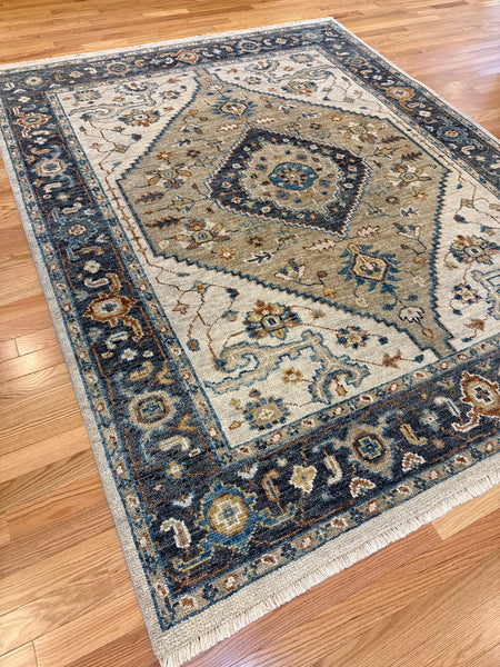 Kaoud Rugs 8x10.1 Rectangle BEIGE Ant. Tabriz Area Rug