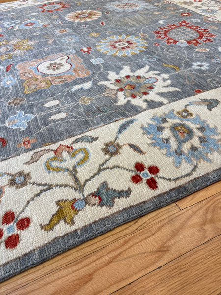 Kaoud Rugs 8.2X10.2 Rectangle Dark Grey OUSHAK Area Rug