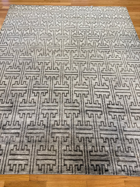 Kaoud Rugs 8X10 Rectangle LIGHT BLUE CONTEMP Area Rug