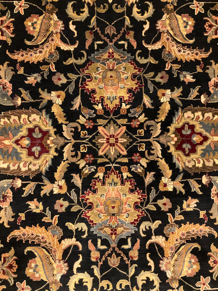 Kaoud Rugs 9.1X12.3 Rectangle BLACK ANT. MAHAL Area Rug