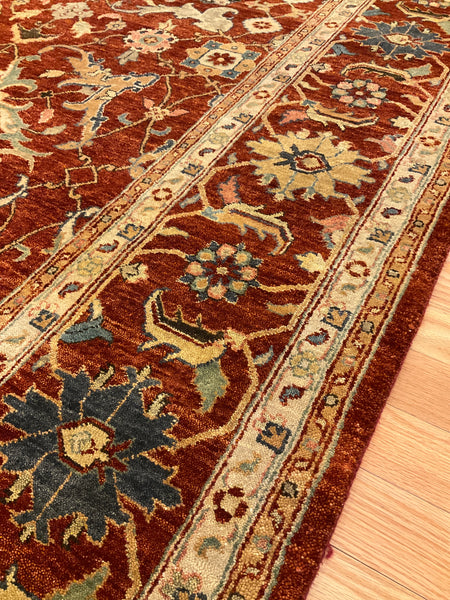 Kaoud Rugs 9X11.8 Rectangle RUST ANT. VERAMINE Area Rug