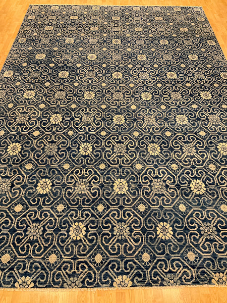 Kaoud Rugs 9.10X14.2 Rectangle NAVY CONTEMP Area Rug