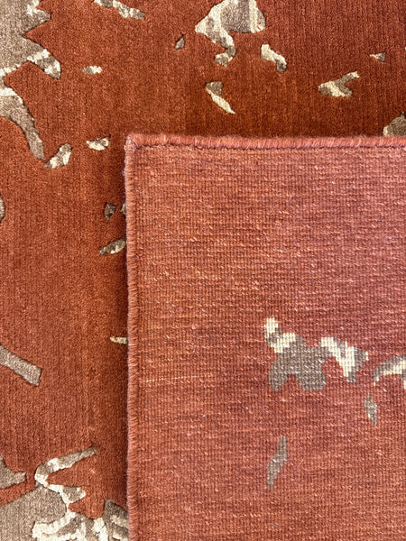 Kaoud Rugs 8.2X9.11 Rectangle RUST CONTEMP Area Rug