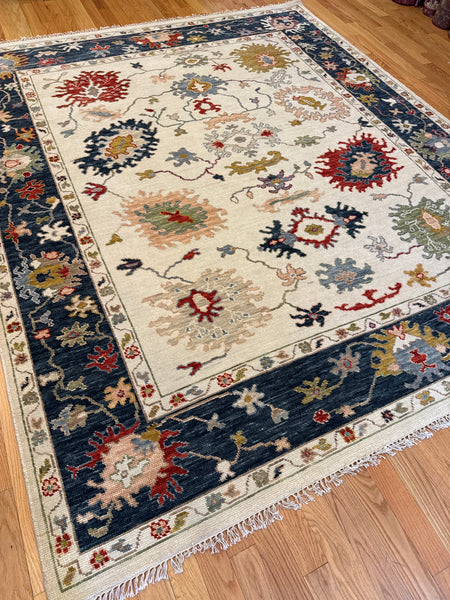 Kaoud Rugs 8.5X9.11 Rectangle Ivory OUSHAK Area Rug