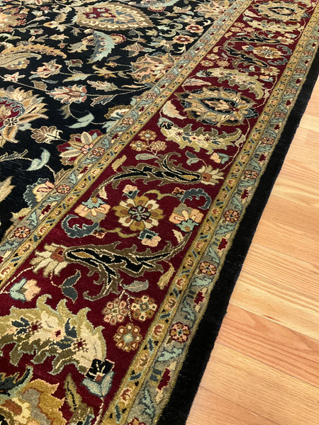 Kaoud Rugs 8.10X12.2 Rectangle BLACK ANT. MAHAL Area Rug