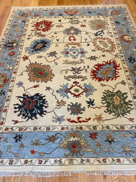Kaoud Rugs 8.3X10.1 Rectangle Ivory OUSHAK Area Rug