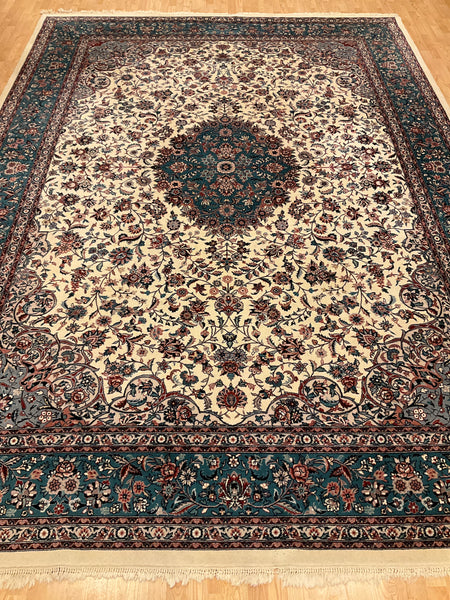 Kaoud Rugs 10.2X13.11 Rectangle IVORY TABRIZ Area Rug