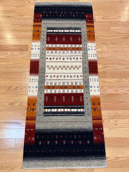 Kaoud Rugs 2.5X6 Runner MULTI GABBEH Area Rug