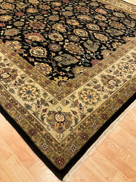 Kaoud Rugs 9.10X13.10 Rectangle BLACK ANT. MAHAL Area Rug