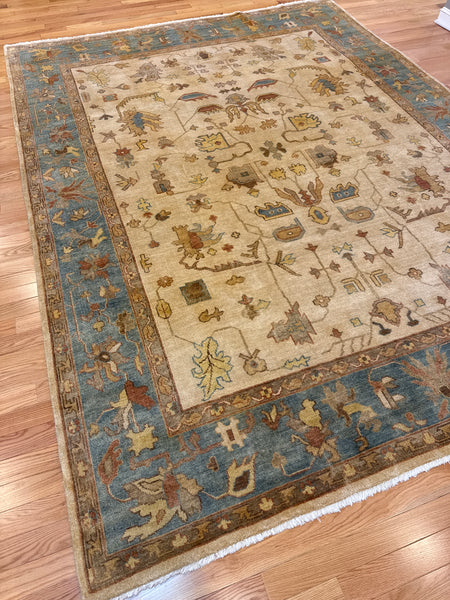 Kaoud Rugs 9X11.9 Rectangle BEIGE ANT. OUSHAK Area Rug