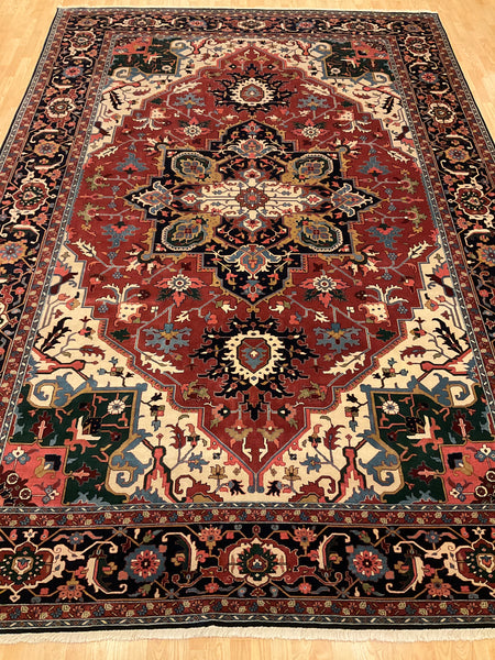 Kaoud Rugs 9.10X14.3 Rectangle NAVY ANT. SERAPI Area Rug