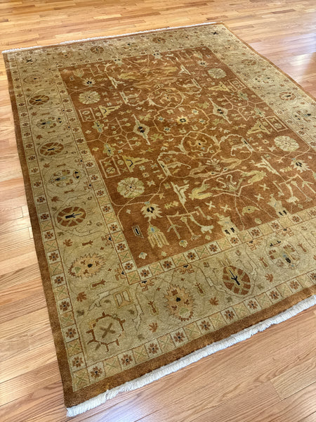 Kaoud Rugs 8X10.2 Rectangle RUST ANT. MAHAL Area Rug