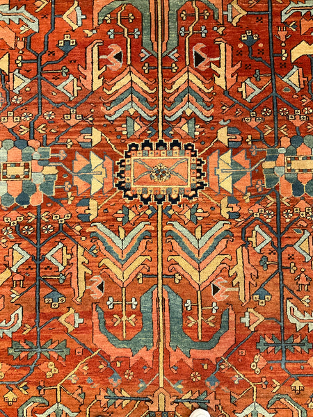 Kaoud Rugs 9.1x12 Rectangle RUST ANTIQUE HERIZ Area Rug