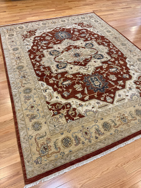 Kaoud Rugs 8X10.3 Rectangle Rust ANT. SERAPI Area Rug