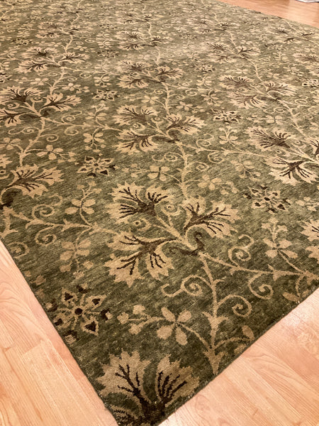 Kaoud Rugs 10X13.10 Rectangle GREEN CONTEMP Area Rug