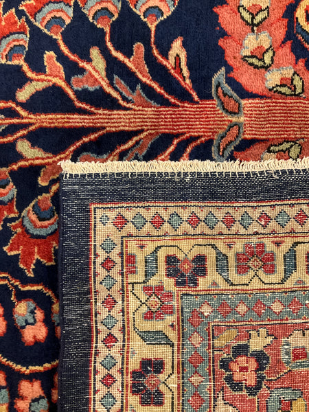 Kaoud Rugs 10X14.2 Rectangle NAVY SAROUK Area Rug