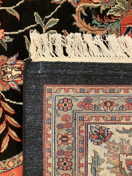 Kaoud Rugs 10X14 Rectangle BLACK QUM Area Rug