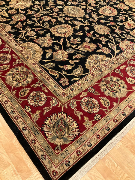 Kaoud Rugs 9.11X13.10 Rectangle BLACK ANT. MAHAL Area Rug