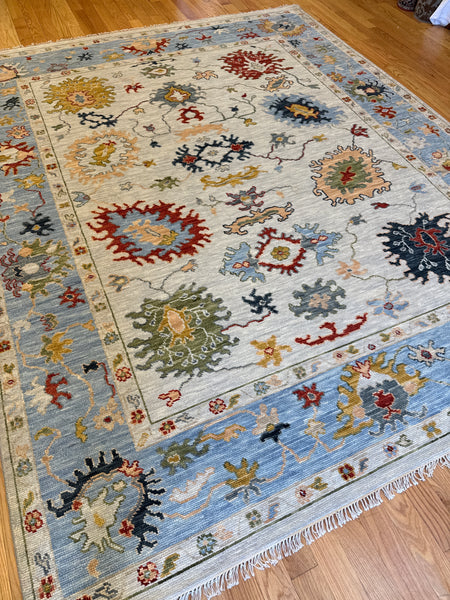 Kaoud Rugs 8.2X10.1 Rectangle Ivory OUSHAK Area Rug