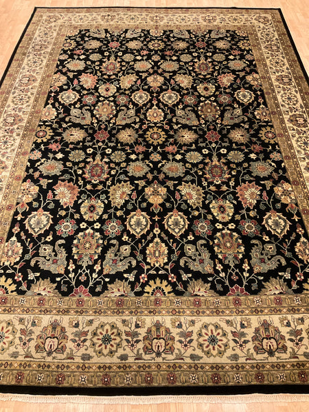 Kaoud Rugs 9.10X13.10 Rectangle BLACK ANT. MAHAL Area Rug