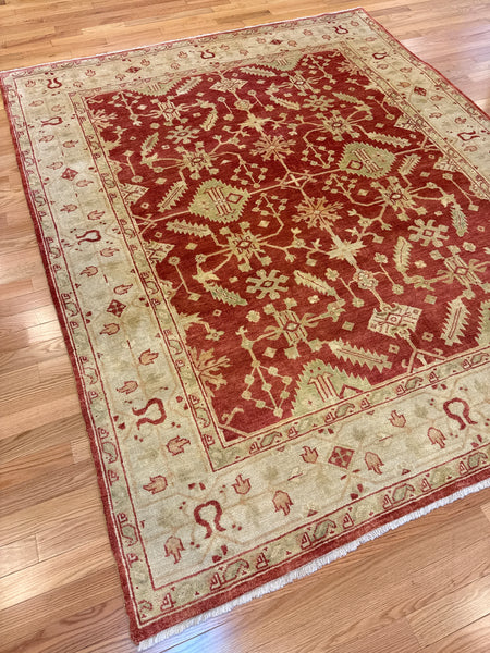 Kaoud Rugs 8X9.9 Rectangle RUST ANT. MAHAL Area Rug