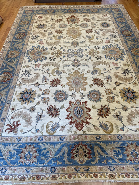 Kaoud Rugs 10.1X14.2 Rectangle Ivory ANT MAHAL Area Rug