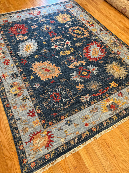 Kaoud Rugs 8X10.2 Rectangle Navy OUSHAK Area Rug