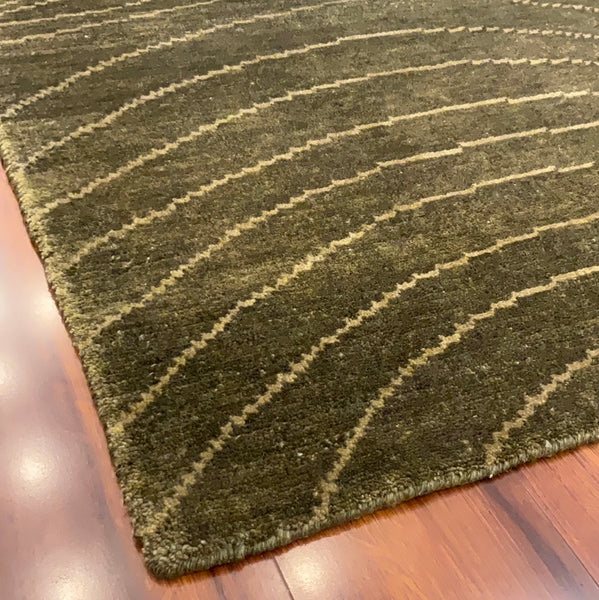 KAOUD RUGS 9.1x10 SQUARE DARK GREEN AREA RUG