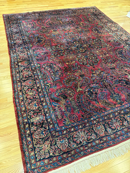 Kaoud Rugs 9.1X12 Rectangle RED SAROUK Area Rug