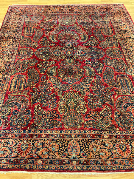 Kaoud Rugs 8.8X11.2 Rectangle RED SAROUK Area Rug