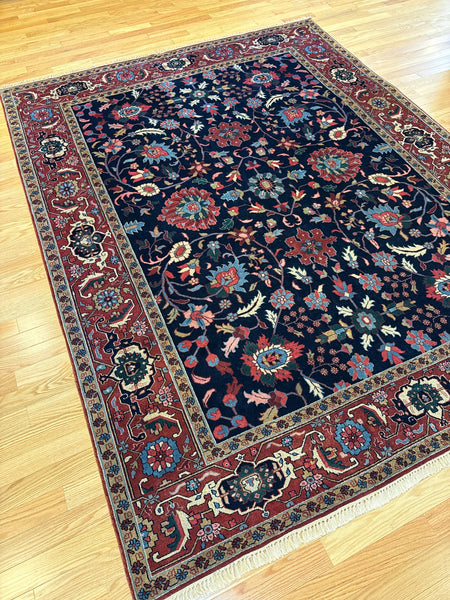 Kaoud Rugs 7.9X9.11 Rectangle NAVY SERAPI Area Rug