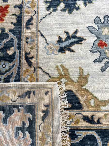 Kaoud Rugs 9X11.11 Rectangle Grey OUSHAK Area Rug