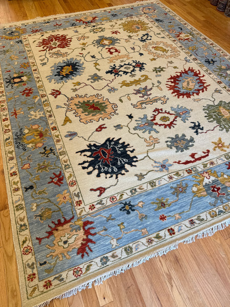 Kaoud Rugs 9.4X11.11 Rectangle Ivory OUSHAK Area Rug