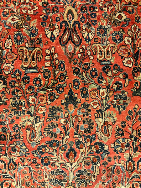 Kaoud Rugs 9X12.2 Rectangle RED SAROUK Area Rug