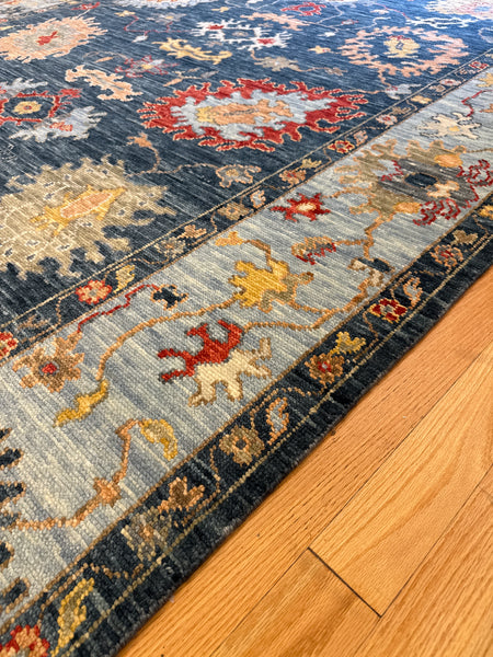 Kaoud Rugs 8X10.2 Rectangle Navy OUSHAK Area Rug