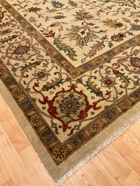 Kaoud Rugs 10X13.6 Rectangle BEIGE ANT. MAHAL Area Rug