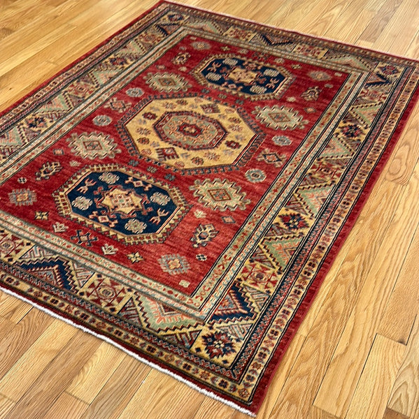 Kaoud Rugs 5X6.6 Rectangle RED ANT. KAZAK Area Rug