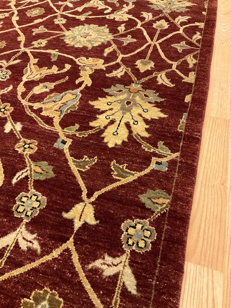 Kaoud Rugs 8X7.11 Square BURGUNDY ANT. MAHAL Area Rug