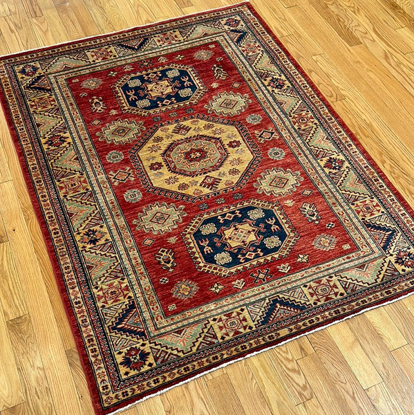 Kaoud Rugs 5X6.6 Rectangle RED ANT. KAZAK Area Rug